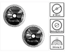 Makita MCCS15048E SPECIALIZED EFFICUT zaagblad 150 x 20 x 1,1 mm 2 stuks ( 2x B-69331 ) 48 tanden voor metaal