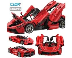Cada-C61505W- La Ferrari-Hypercar-Jeu de construction-4739 Bouwstenen-Bel emballage en couleur (Même qualité et 100% compatible avec les blocs de construction danois bien connus)