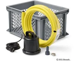 Sicce Ultra Zero set VIP (tuyau 5m 3/4" - embout de tuyau - collier de serrage - caisse) - pompe d'aspiration plate - pompe de cave - pompe d'aspiration plate - ensemble Plug&Play