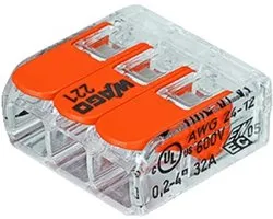 WAGO - Verbindingsklem 3-voudig 4mm² 221-413