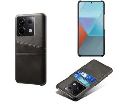 Backcover met Opbergvakjes + PMMA Screenprotector voor Xiaomi Redmi Note 13 Pro 5G / Xiaomi Poco X6 _ Zwart
