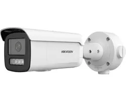 Hikvision® DS-2CD3T46G2-ISU/ SL 2,8 MM H eF 4 MP AcuSense IP Lumière stroboscopique et avertissement sonore Caméra réseau Bullet - Flash/Sirène - DarkFighter - IP67 - 120 dB True WDR - Audio bidirectionnel