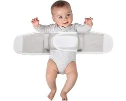 Ceinture de sommeil pour bébés, lange d'emmaillotage double couche, nid de bébé élastique, sac de couchage avec fermeture à velcro, convient aux bébés de 2-12 mois, gris.