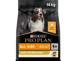 PURINA PRO PLAN Light/Sterilised Adult - Hondenvoer - Kip - 14 kg