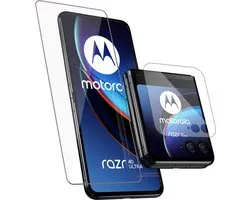 Geschikt voor Motorola Razr 40 Ultra Screenprotector - Beschermglas Folie Geschikt voor Motorola Razr 40 Ultra