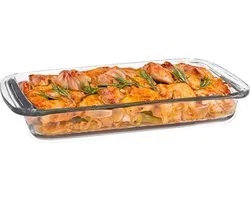 Marinex Plat de cuisson en verre borosilicate - rectangle - 2,2 litres - 34 x 21 x 5 cm - plat de service