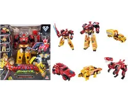 Dinoster - Quantum Heroes - Figurines robots 6 en 1 - Méga robots transformables - 28cm - Raptor Tron