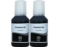 Inkt Geschikt voor Epson EcoTank 102 | Multipack van 2x Zwart Inktpatronen - Geschikt voor Epson EcoTank Printer ET-2700 - ET-2750 - ET-2751 - ET-2851 - ET-3700 - ET-3750, ET-3850 - ET-4750 - ET-4850 - ET-15000