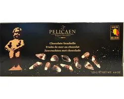 Pelicaen Belgian Chocolates - Chocolate Seashells - Fruits de mer au chocolat 125g x 5