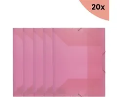 20x KTC Elastomap A4 PP couleur rose