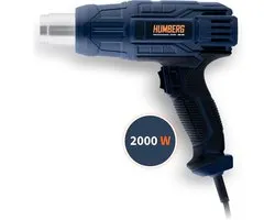 HUMBERG HM-290 Heteluchtpistool - 2000W - Verfafbrander - Inclusief 4 Mondstukken - 2 Temperatuurstanden