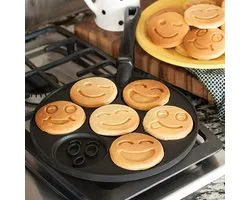 Emoji Pannenkoekenpan pancake met Smiley - 26cm - Pancake Maker - Pannenkoekenpan - Crêpemaker - Pancake Pan
