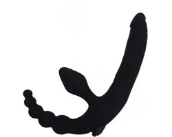 Erodit Strapless Triple Fun Vibration Dildo- Strap-On- Beaded Butt Plug- Strap-On Vibrator-Strapless Strap-On