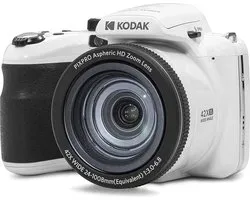 KODAK Pixpro Astro Zoom AZ425 - Cámara digital bridge, zoom óptico 42X, gran angular 24mm, 20 megapíxeles, LCD 3, vídeo Full HD 1080p, batería Li-ion - Blanco