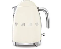 SMEG KLF03CREU Waterkoker - 1,7 Liter - 2400W - RVS Kalkfilter - 360° Draaivoet - Soft Opening - Automatische Uitschakeling - '50s Style - Crème