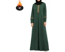 Bovista Islamitische Kleding - Djellaba Dames - Moslim Kleding - Arabisch Dames Kaftan - Alhamdulillah - Groen - M