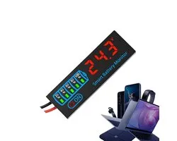 LED Voltage Power Monitor Panel | Digital Display LED Portable DC7-40V | Battery Meter Gauge | Ideal For Energy System Testing Electronic Device Maintenance Harging Station Management