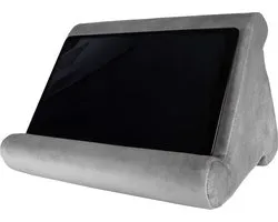 Tabletkussen – Tablethouder – Pillow pad tablet – Tablet houder kussen – Soft pillow – Tablet – E-reader – Magazines – Boekenhouder - Grijs