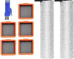 Rolborstel & filter - geschikt voor UWANT D100 - D100 PRO - V8 - V10 - V20 - D5 - D5 PRO - A60 - A100 - voor robotstofzuiger - 8 stuks - met reinigingsborstel