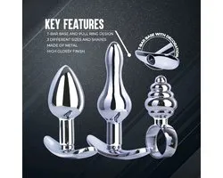 Kit de plug anal en métal Excellent Power Hardware Gear – Ring Pop
