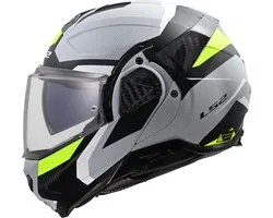 LS2 FF910 Advant II Triple Licht Grijs Systeemhelm - Maat M - Helm