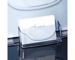 porte-brochures Sigel dessus de table A4 acrylique transparent avec porte-cartes de visite SI-LH111