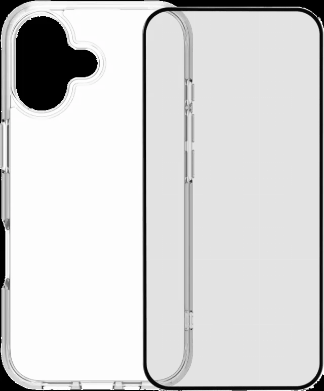 BlueBuilt Protective Back Cover iPhone 17 Transparent + BlueBuilt iPhone 17 Protège-écran Verre