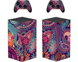 Xbox Series X geschikt voor - Console Skin - Floral Fantasy - 1 console en 2 controller stickers