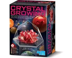 4M Wetenschap En Spel - Groei Kristallen - Ruimte - Crystal Growing - Rood - 10 Jaar