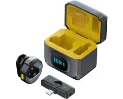 Microfoon voor telefoon, mini-microfoons met magnetische clip, draadloze lavaliers, ruisonderdrukking, draagbare recorder voor muziek, camera, vlogging, live streaming