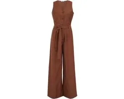 WE Fashion Dames jumpsuit met ceintuur