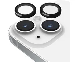 Case-Mate, Camerabeschermglas Geschikt voor Apple iPhone 15 /15 Plus met aluminium ring, Zwart