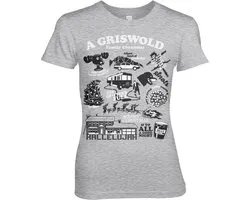 National Lampoon's Christmas Vacation Dames Tshirt -M- Icons Grijs