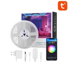 NiteBird WiFi Smart Light Strip - LED Strip 5 Meter RGB - met Afstandsbediening - Gaming Lichtstrip met App - LED-strips - Led Light Strip Verlichting - 300 LED Lights - 2.0A - Elke 15CM Knippen - Zelfklevend Led Licht
