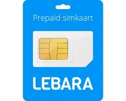 Lebara prepaid simkaart direct €5,- beltegoed & 50MB - KPN netwerk - Past in elke telefoon