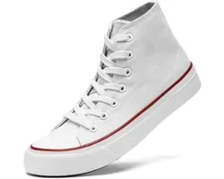 Sharllen High Top Trainers Vrouwen Canvas Sneakers Dames Lace Up Canvas Schoenen voor mannen Vrouwen Plimsolls Pompen Casual Tennis Schoenen
