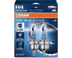 Lampes halogènes automobiles OSRAM Cool Blue Intense Next Gen H4 – lumière plus blanche et jusqu'à 100% plus de visibilité - Qualité allemande - set avec 2 lampes - 64193CBN-2HB