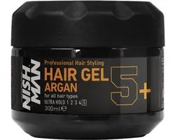 Nishman - Gel Coiffant Argan - Ultra Hold 5 - 300 ml