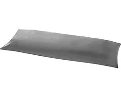 Beau Maison | Body Pillow Sloop Antraciet - 100% Perkaal Katoen - Lichaamskussensloop Antraciet - 40x145 cm