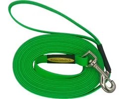 Laisse Biothane SuperFlex 5m 12mm Vert néon avec poignée cousue/piquée