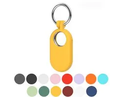 Porte-clés JUALL SmartTag2 - Support SmartTag 2 - Pendentif SmartTag 2 - Compatible avec Samsung Galaxy SmartTag2 - Siliconen jaune