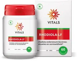 Vitals Rhodiola-LF - 60 capsules. Heeft adoptgene werking, ondersteunt bij stress en vermoeidheid.