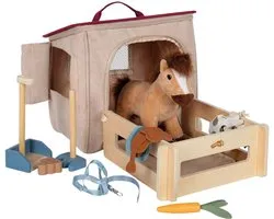 Small Foot - Speelset Paard met Stal en Accessoires in Tas