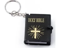 New Age Devi - " Holy Bible sleutelhanger - de perfecte herinnering aan uw geloof - kerkelijke geschenken - kruisje - Jezus - cadeau voor christenen - christelijke symbolen - een must-have voor elke gelovige"