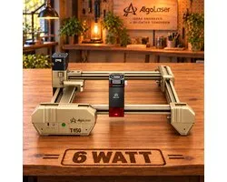 Laser Graveermachine T150 Pro 6W - Laser Cutter - Laserprinter All In One - Graveren - Display - Geel - Laser Snijmachine - Bedienbaar Met APP