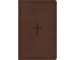 CSB Large Print Personal Size Reference Bible, Brown Leather