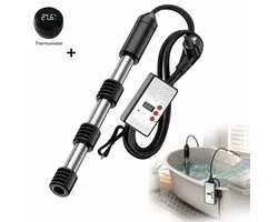 Chauffe-eau submersible - Plongeurs - Chauffe-eau électrique - Tige chauffante - Protection contre la surchauffe - Chauffage rapide - Acier inoxydable - Arrêt automatique - Chauffage à température constante