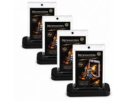 DeckMasters Magnetische Kaarthouders 35PT + Zwarte ABS Standaard - Set van 4 - Trading Card Protector - UV Bescherming - Magnetische Sluiting – Geschikt voor o.a. MTG, One Piece, Lorcana & Sportkaarten