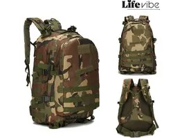 LifeVibe tactical backpack 40L, waterproof, camouflage