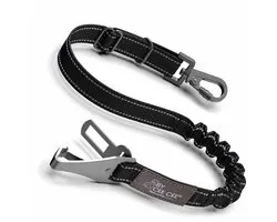Ceinture de sécurité pour chien By Cee Cee - absorbant les chocs - système de clic et crochet - Ceinture pour chien pour voiture - Réglable - Convient pour banquette arrière et coffre